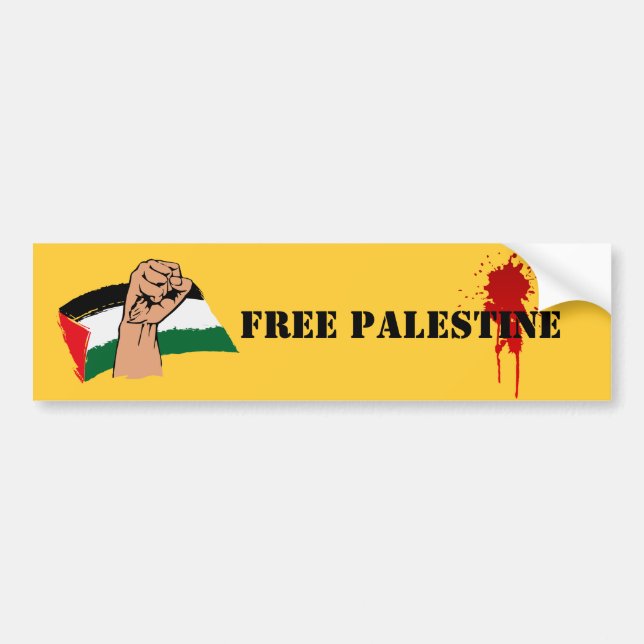Free Gaza Free Palestine Bumper Sticker (Front)