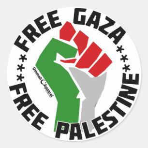 free gaza free palestine classic round sticker