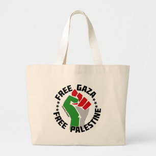 free gaza free palestine large tote bag
