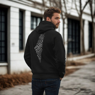 Free Gaza Free Palestine Map Cloud Word Hoodie