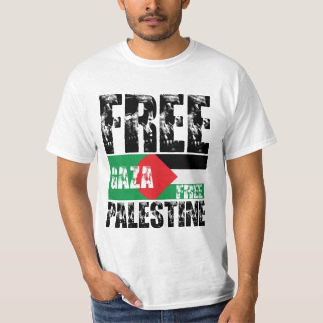 Free Gaza Free Palestine T-Shirt (Front)