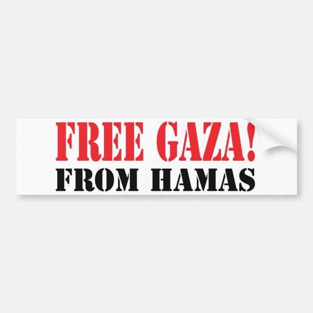 Free GAZA From HAMAS Bumper Sticker (Front)