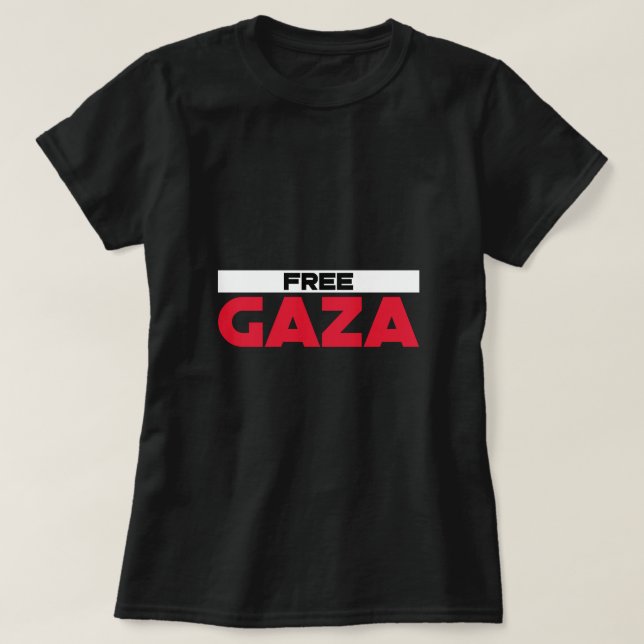 Free Gaza Gaza Genocide T-Shirt (Design Front)