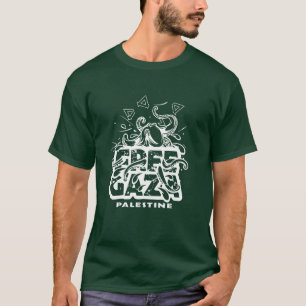 Free Gaza Palestine - Octopus Illustration T-Shirt