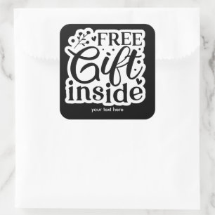 Free gift inside sticker