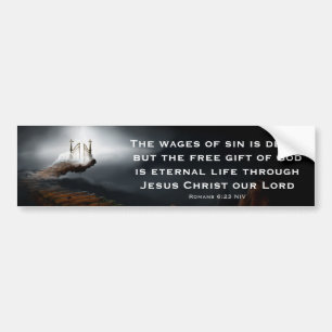 Free Gift of God Scripture Bumper Sticker