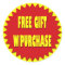 FREE GIFT WITH PURCHASE RETAIL SALES LABEL