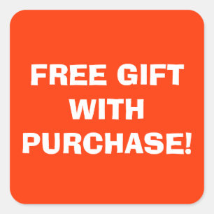 Free Gift With Purchase Sticker