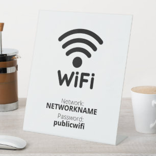 Free Guest Wifi Pedestal Sign