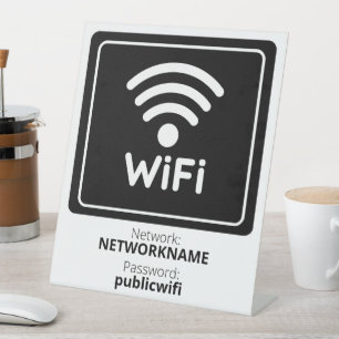 Free Guest Wifi Pedestal Sign