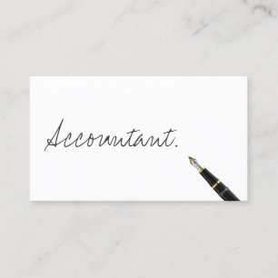 Free Handwriting Script Accountant Business Card