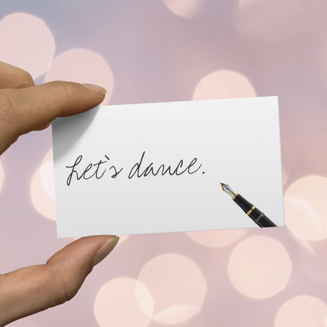 Free Handwriting Script Dance Business Card (Creator Uploaded)