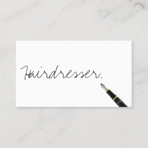 Free Handwriting Script Hairdresser Business Card