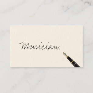 Free Handwriting Script Musician Business Card