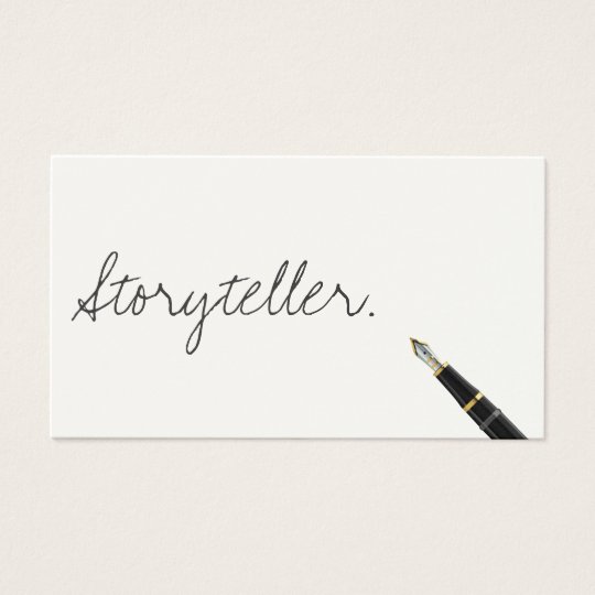 Free Handwriting Script Storyteller Business Card