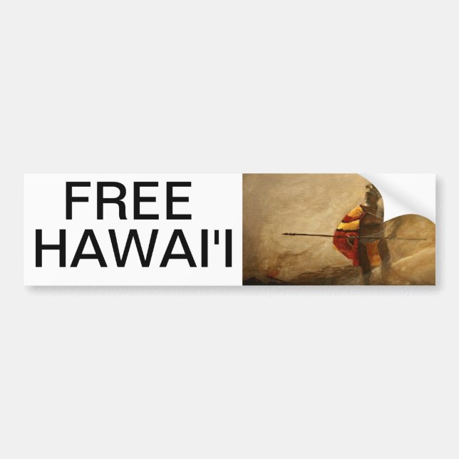 FREE HAWAII BUMPER STICKER (Front)