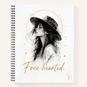 Free-hearted. Special Edition Boho Custom Notebook