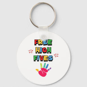 Free High Fives Funny Colourful Hand Signs Kids Bo Key Ring