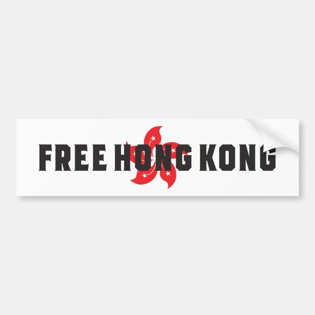 Free Hong Kong Bumper Sticker (Front)