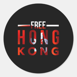 Free Hong Kong #freehongkong #savehongkong Democra Classic Round Sticker