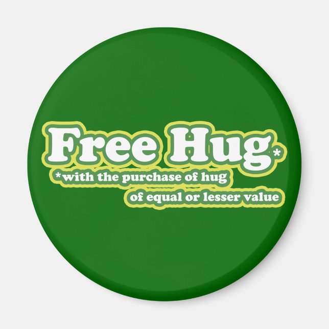Free Hug Hugs Parody Magnet (Front)