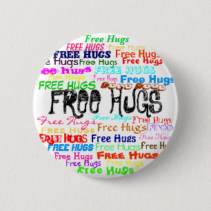 Free Hugs 6 Cm Round Badge