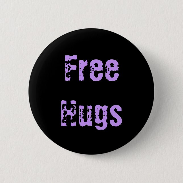 Free Hugs 6 Cm Round Badge (Front)