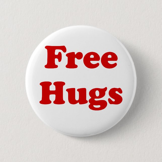 Free Hugs 6 Cm Round Badge (Front)