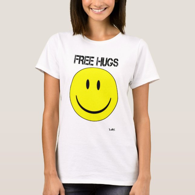 FREE HUGS - ACID DMT SPIRITUAL GRAFFITI T-Shirt (Front)