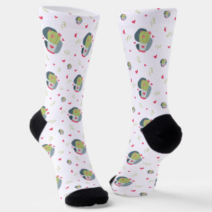 Free Hugs and Hearts Cactus Socks