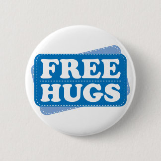 Free Hugs - Blue 6 Cm Round Badge