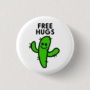 Free Hugs Cactus Funny 3 Cm Round Badge