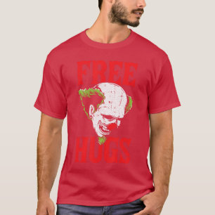 Free Hugs Clown Lazy Halloween Costume Scary Creep T-Shirt