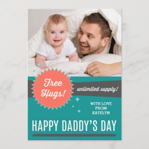 Free Hugs Father's Day Flat Card