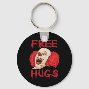 Free Hugs Halloween Evil Killer Scary Clown Horror Key Ring