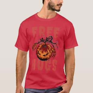 Free Hugs Halloween Night Evil Killer Scary Pumpki T-Shirt