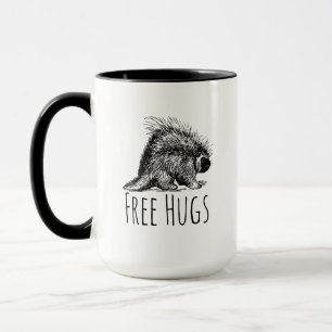Free Hugs Porcupine Cool and Funny Mug