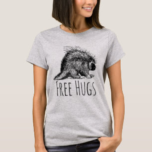 Free Hugs Porcupine Funny T-Shirt