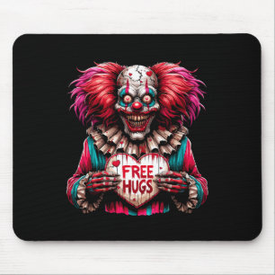 Free Hugs Scary Clown Valentine Halloween Horror  Mouse Mat
