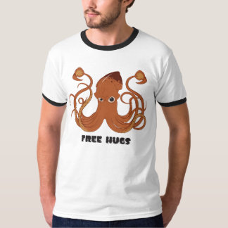 Free Hugs Squid Men's Ringer T-Shirt