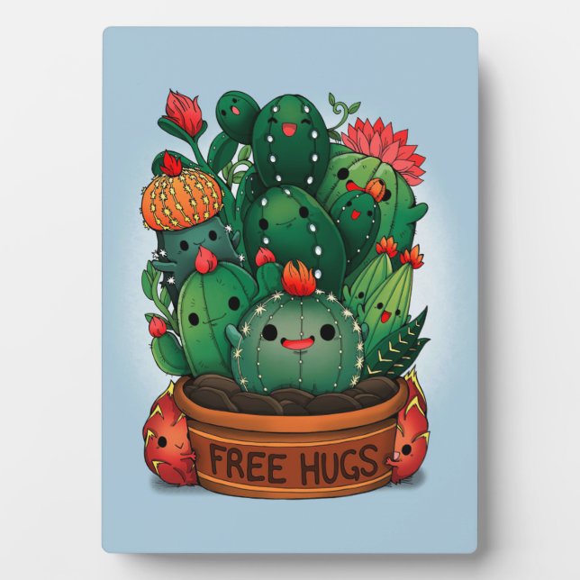 Free Hugs Succulents Plaque (Front)