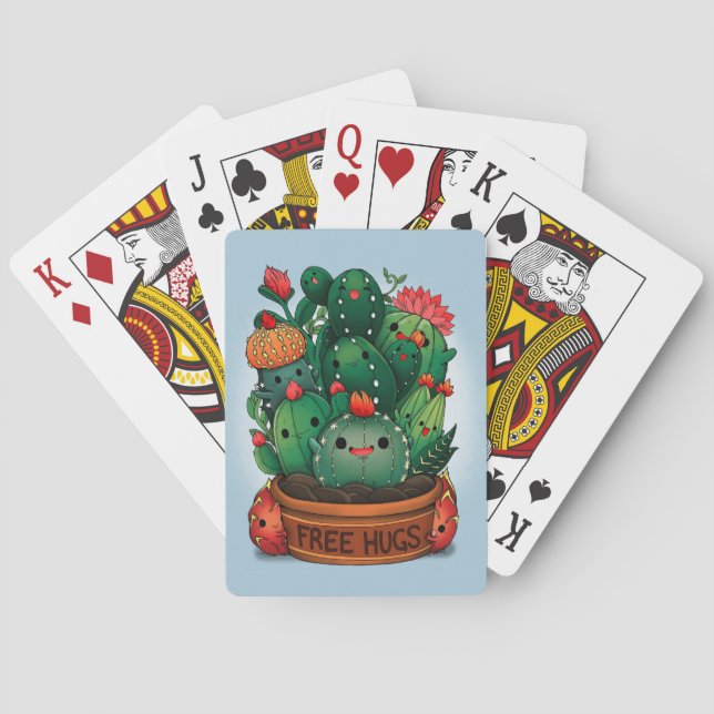 Free Hugs Succulents Playing Cards (Back)