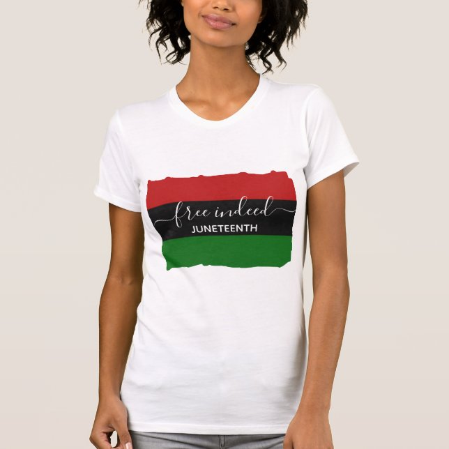 FREE INDEED Pan African JUNETEENTH T-Shirt (Front)