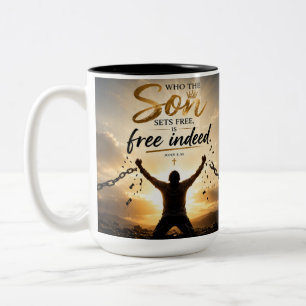 Free Indeed Two-Tone Coffee Mug