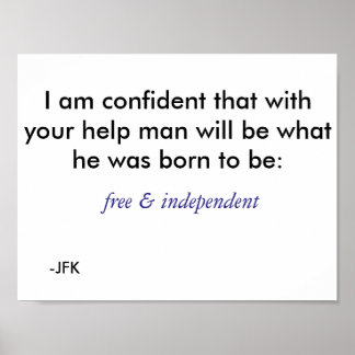 Free & Independant - blue Poster