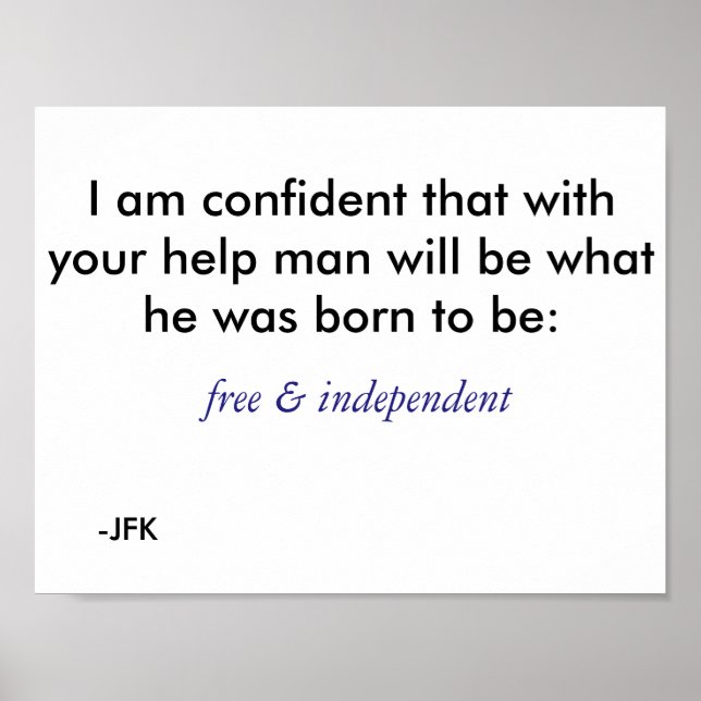 Free & Independant - blue Poster (Front)