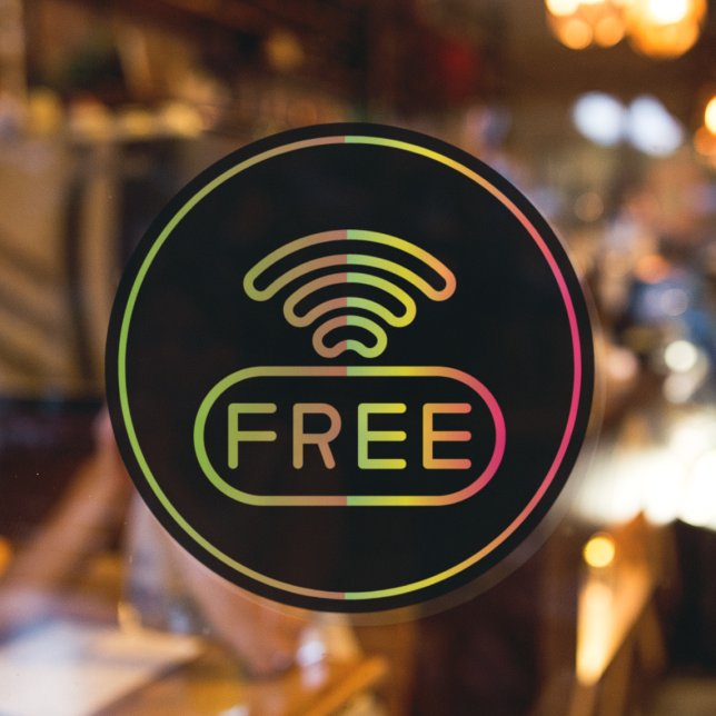 Free Internet Connection WIFI Password Window Cling (Creator Uploaded)