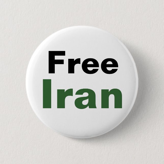 Free Iran 6 Cm Round Badge (Front)