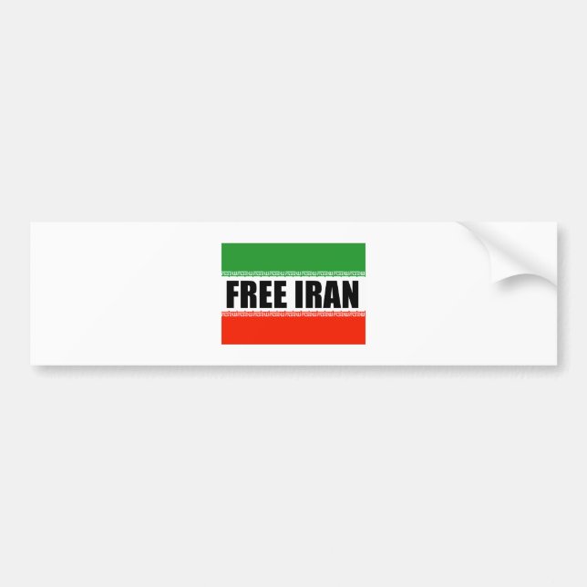 FREE IRAN BUMPER STICKER (Front)