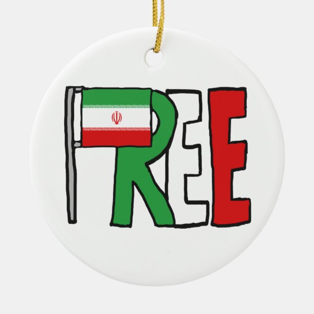 Free Iran Ceramic Tree Decoration (Front)